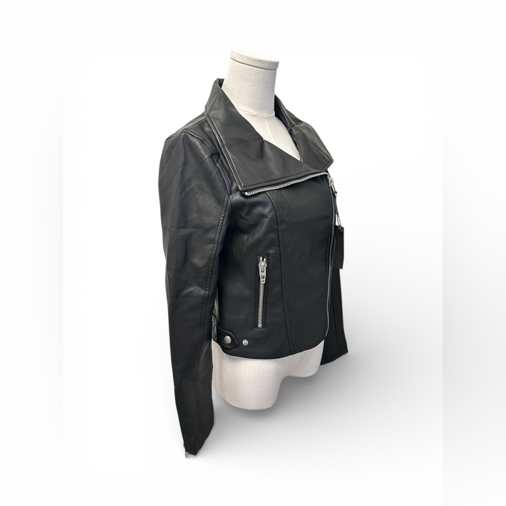 BLANKNYC Faux Leather Moto Jacket Best In Show Black Women Small NWT $128 MSRP - Picture 3 of 14